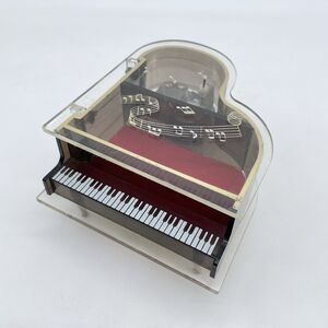 Vintage Sankyo Grand Piano Music Jewelry Box Lucite Japan Working